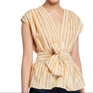 Max Studio Striped Blouse Sz M